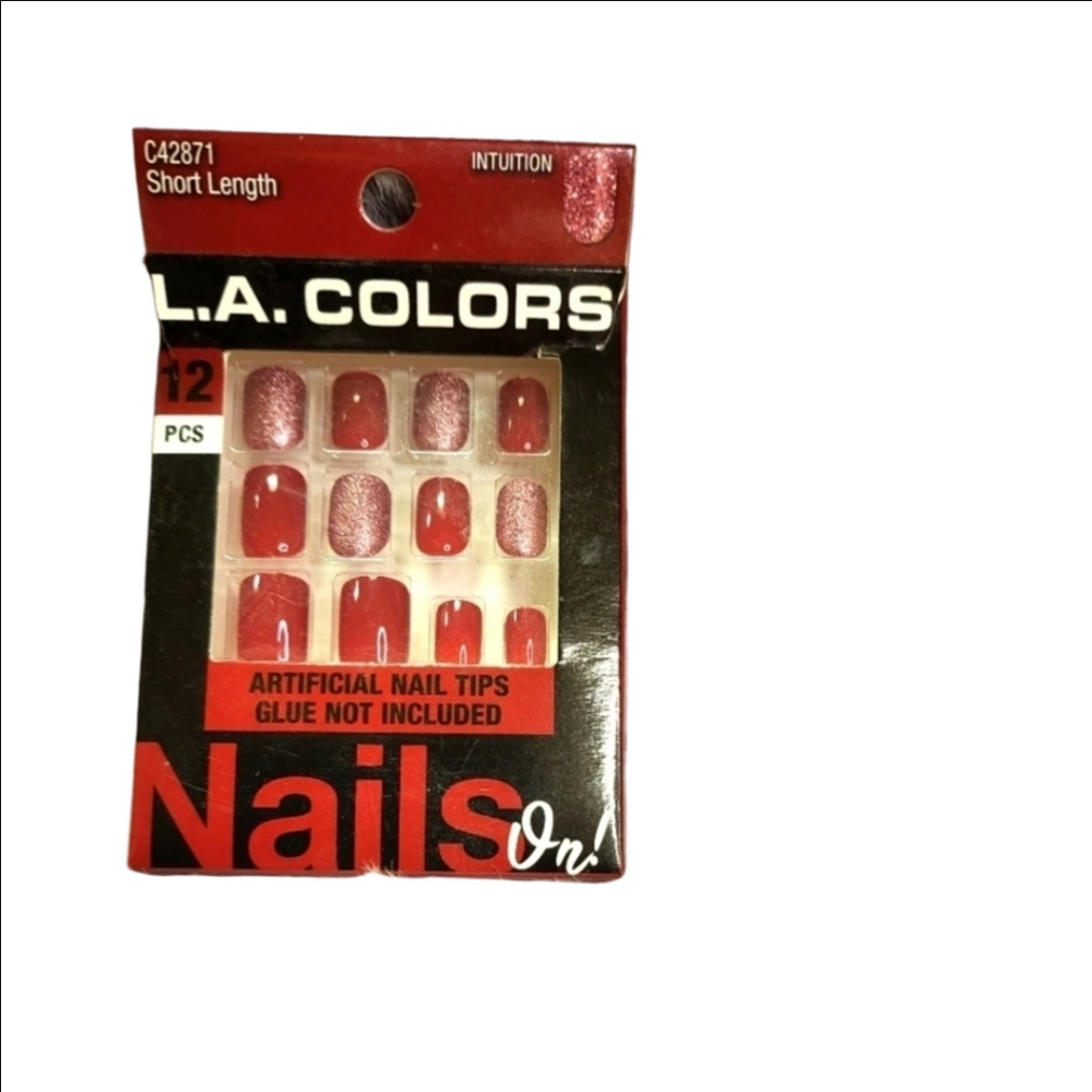 L.A. Colors Nails On Short Rounded Square Intuition Artificial Nails